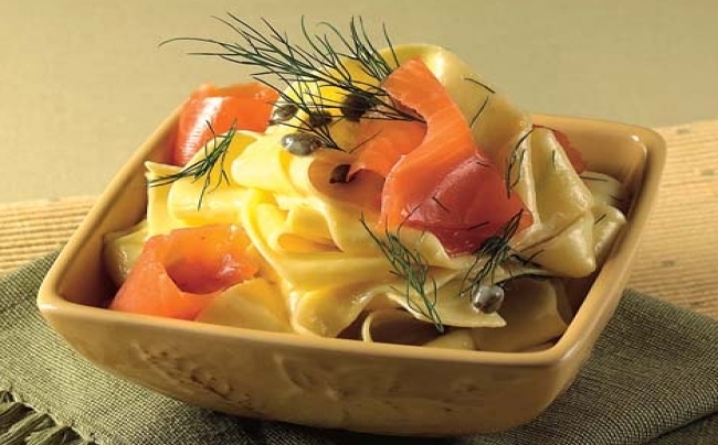 Papardelle a la crema de salmón